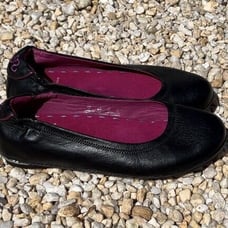 Soto Massini Terzettos Women’s Black Leather Ballet Flats Size US 8/9 NWOT