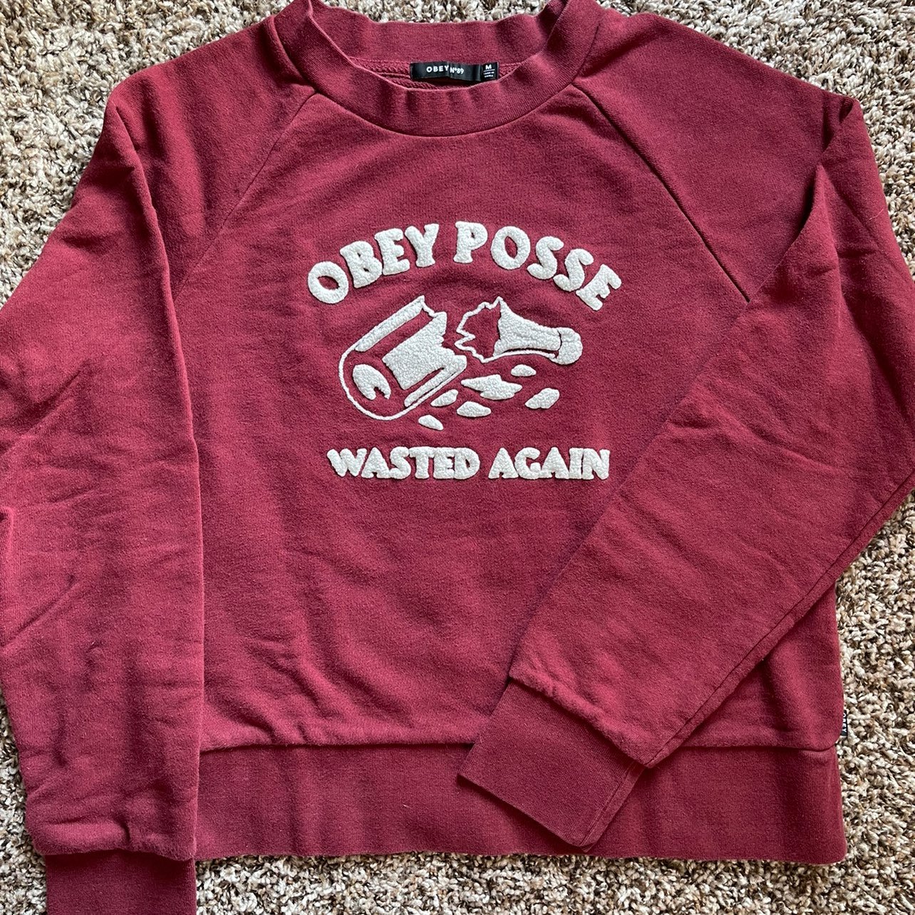 Obey Varsity Letter Patch Sweatshirt