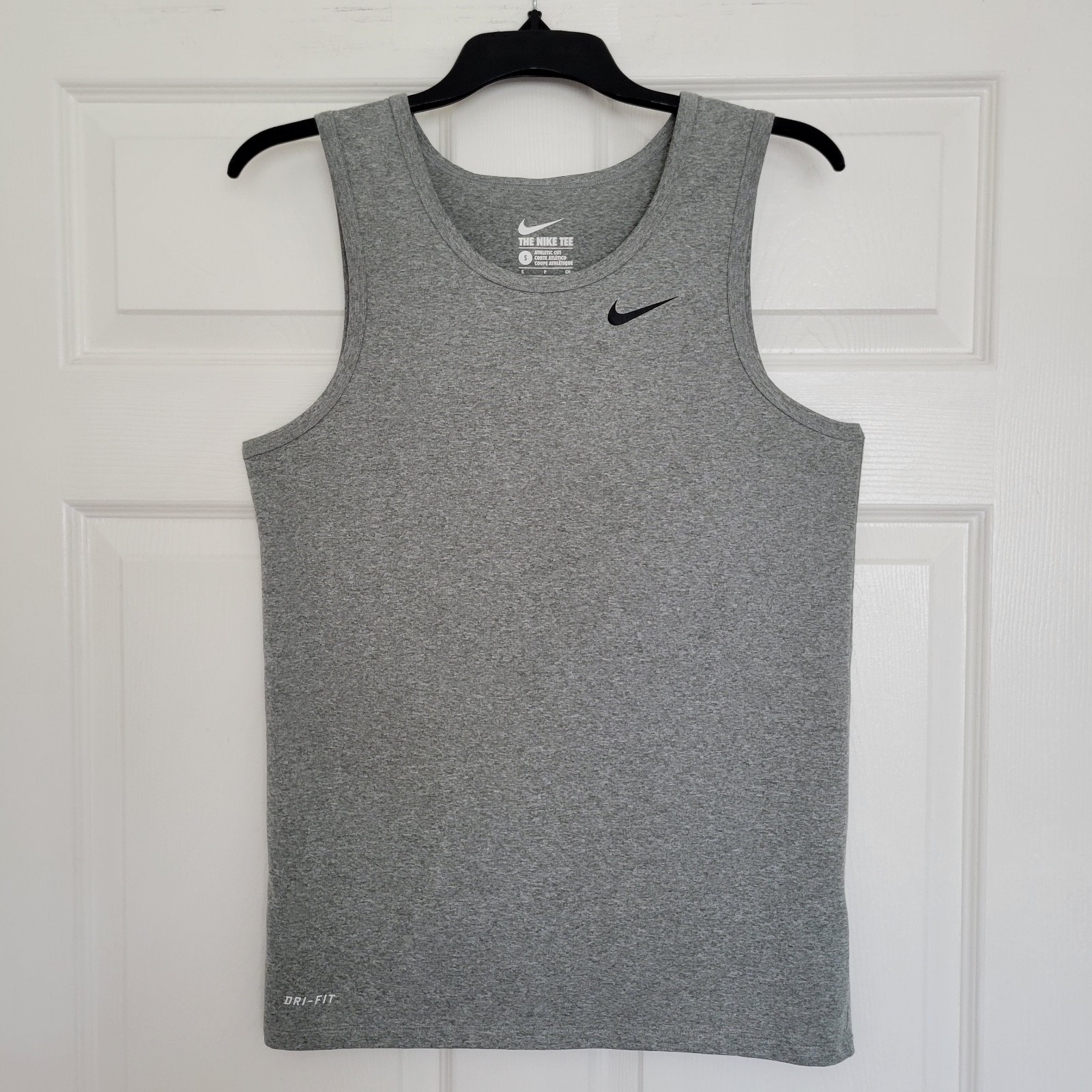 Nike Dri-Fit Athletic Cut Gray Sleeveless Tank-Top Size Small
