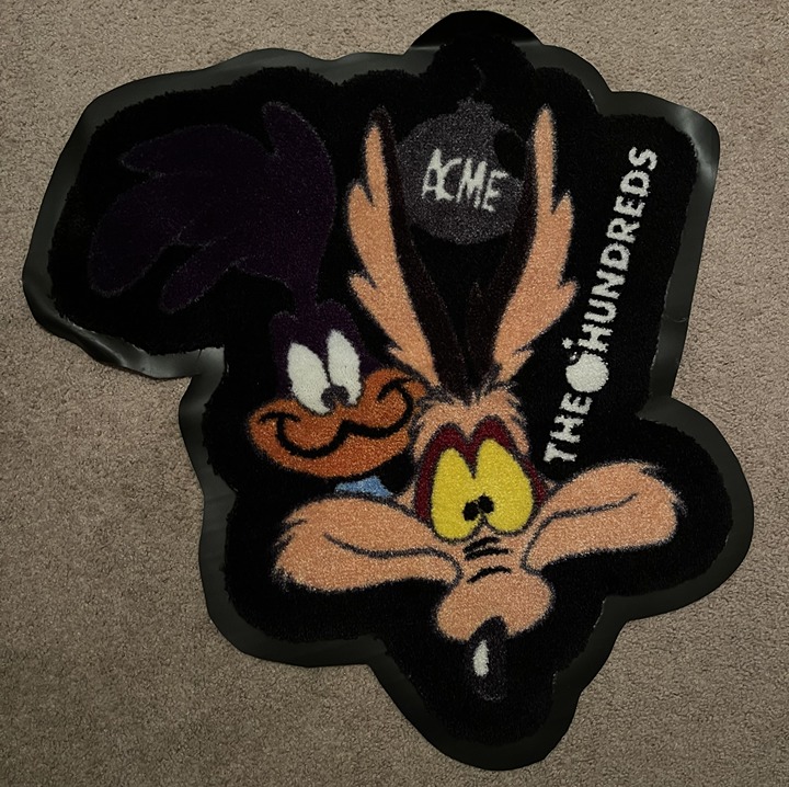 the Hundreds x Looney Tunes Roadrunner & Coyote 30 x 27 Rug Unreleased