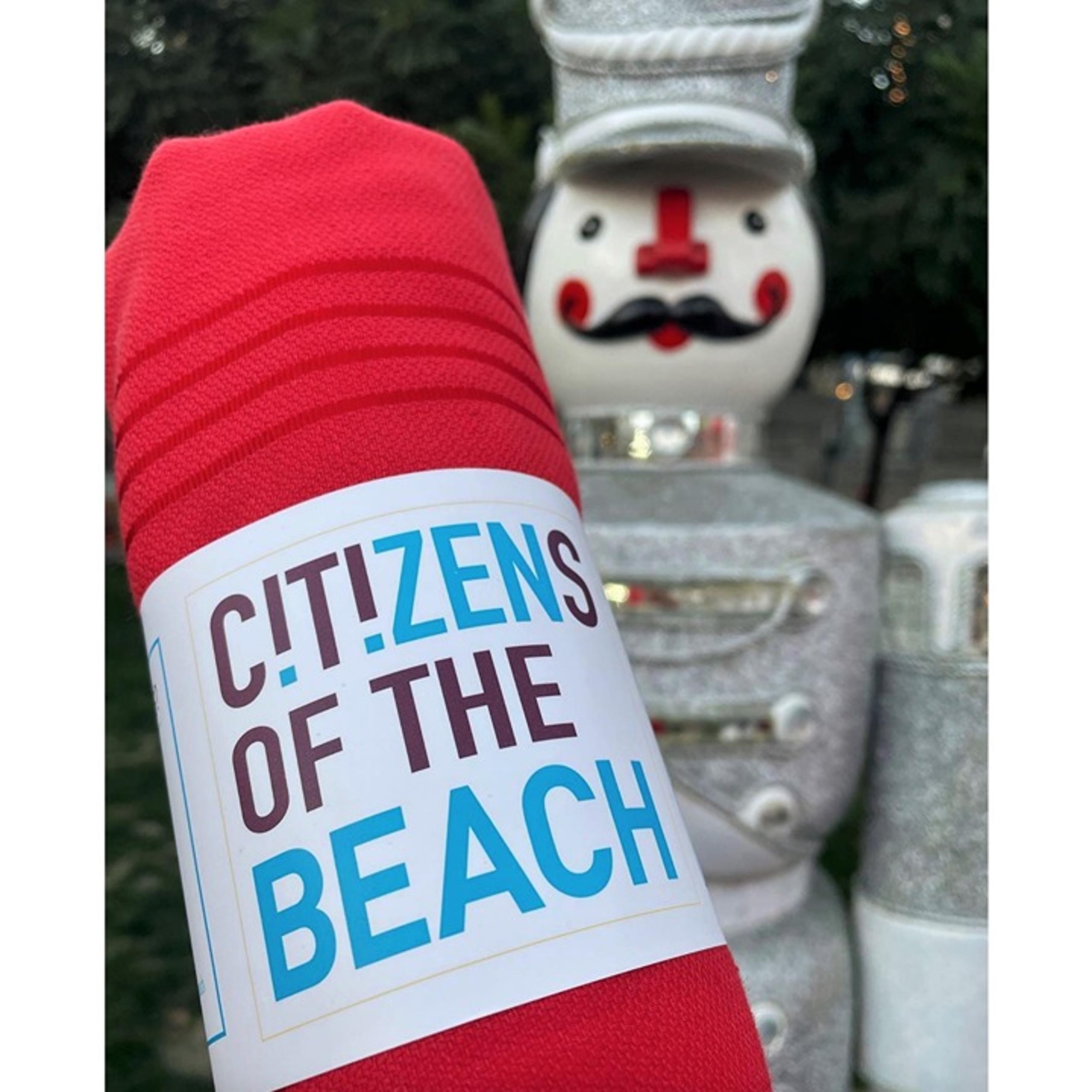 Sand Free Red Turkish Beach Bath Towel Citizens of the Beach Collection Gilliam