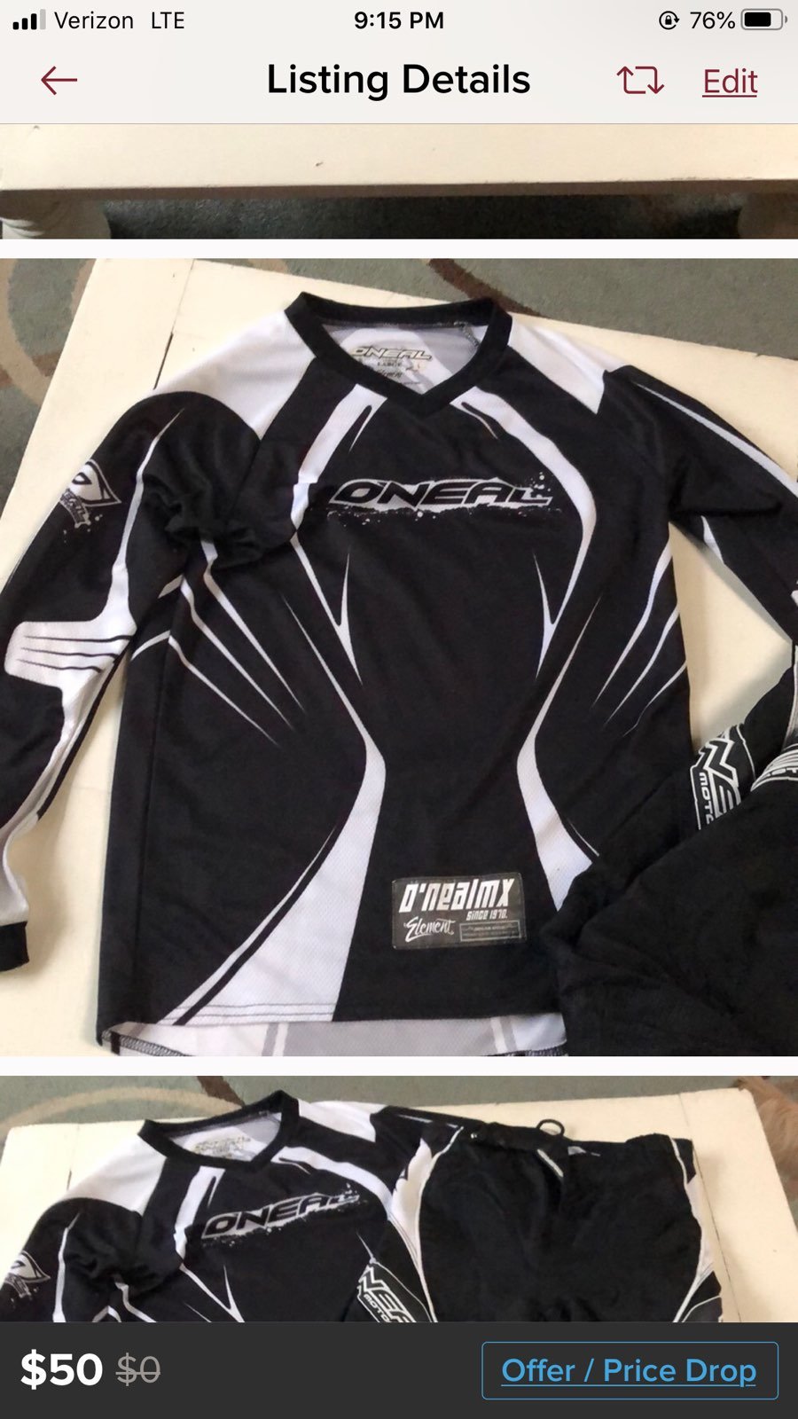 Youth oneil biker outfit