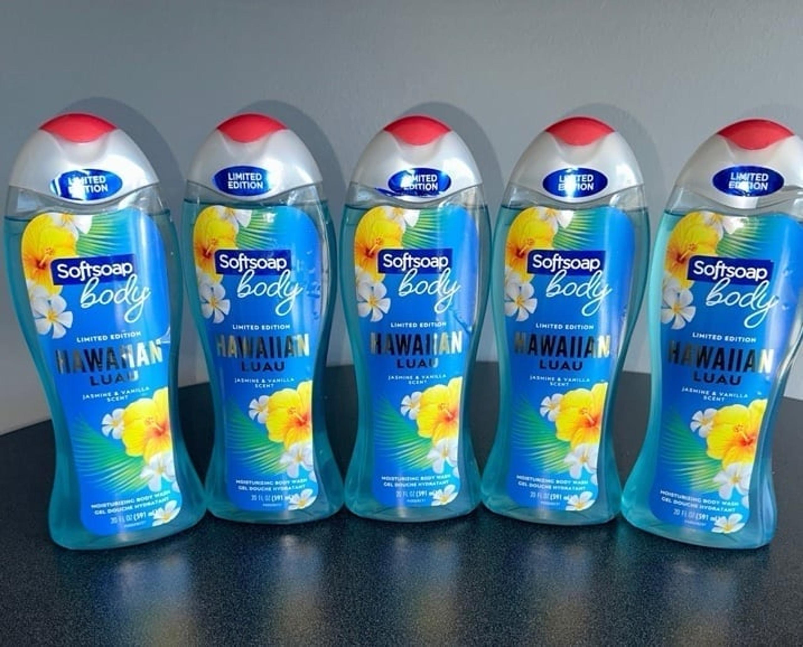 NEW LOT of 5 Softsoap HAWAIIAN LUAU Body Wash Each is 20oz