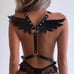 Sexy Leather Harness Angel Wing Waist Bra Belt Punk Lingerie Straps Gothic