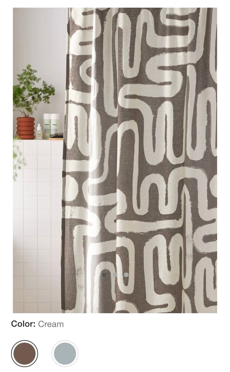 Artie brush stroke shower curtain