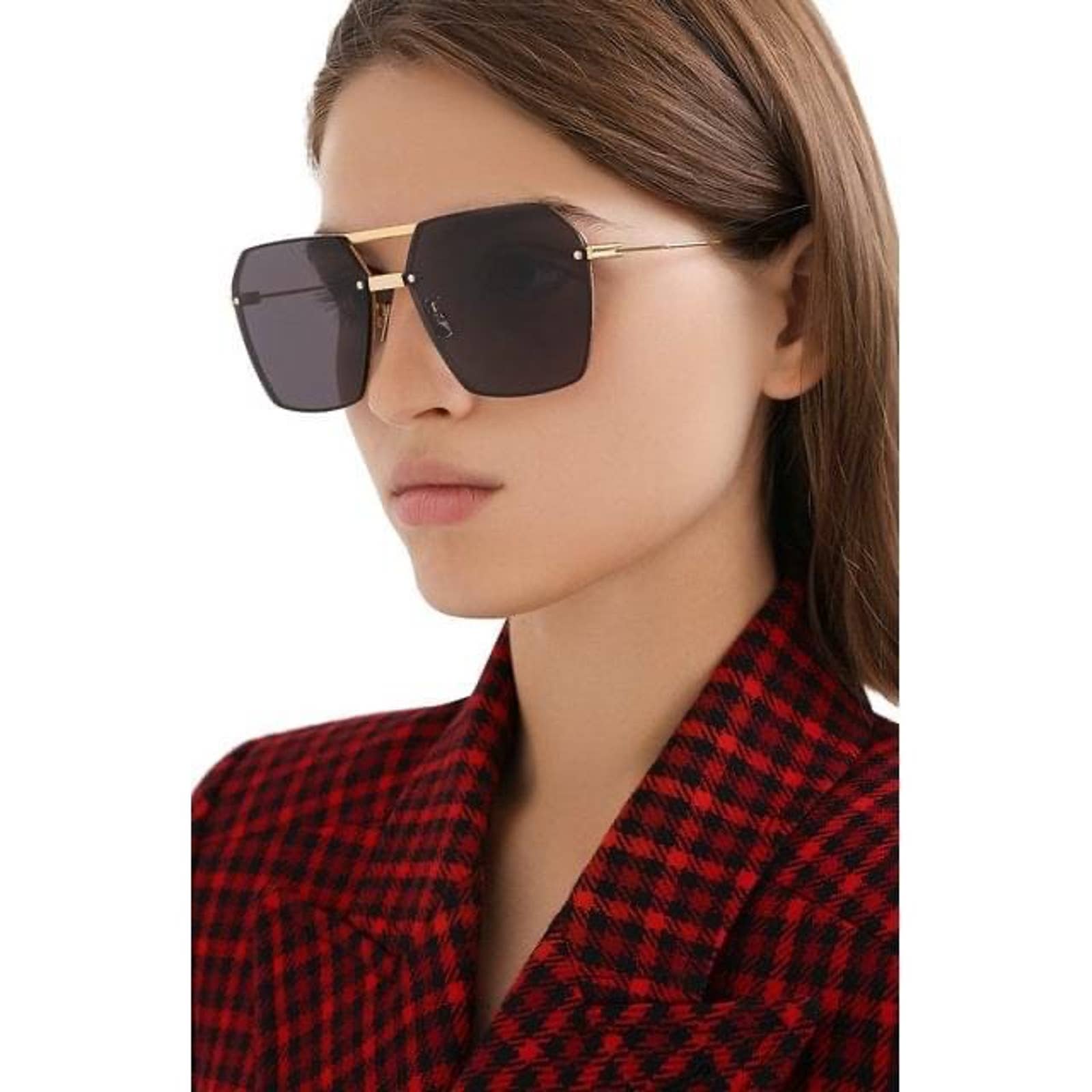 Bottega Veneta BV1045/S Gold Black Aviator Sunglasses