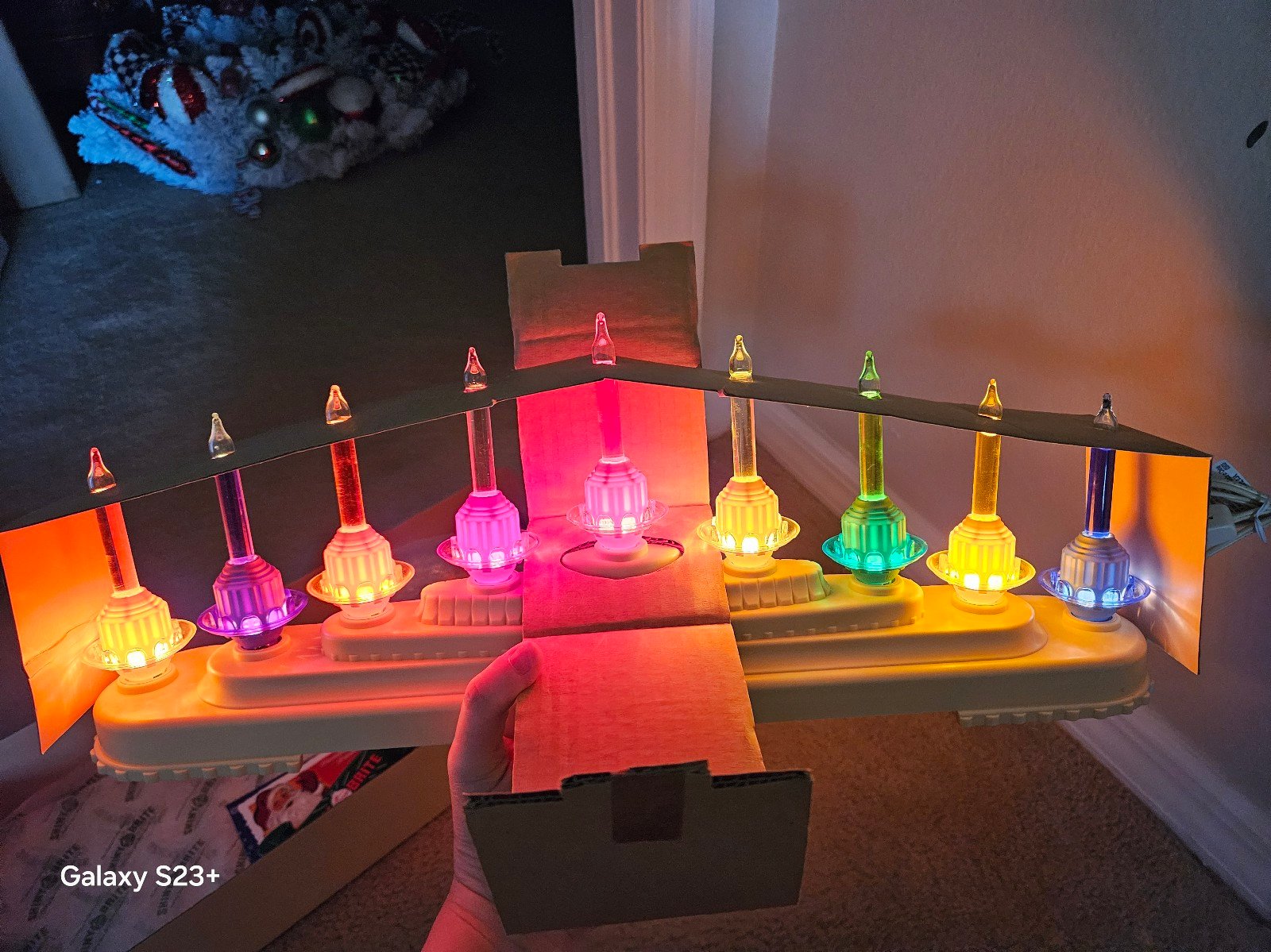 RARE CHRISTOPHER RADKO 9 BUBBLE LIGHT CHRISTMAS HOLIDAY CANDOLIER CENTERPIECE
