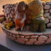 Apsit Bros. Of Calif. 1974 Chalkware Kids Playing Yellow Planter Pot