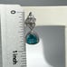 Paraiba Topaz and Natural White Zircon Butterfly Secure Post Dangle Earrings