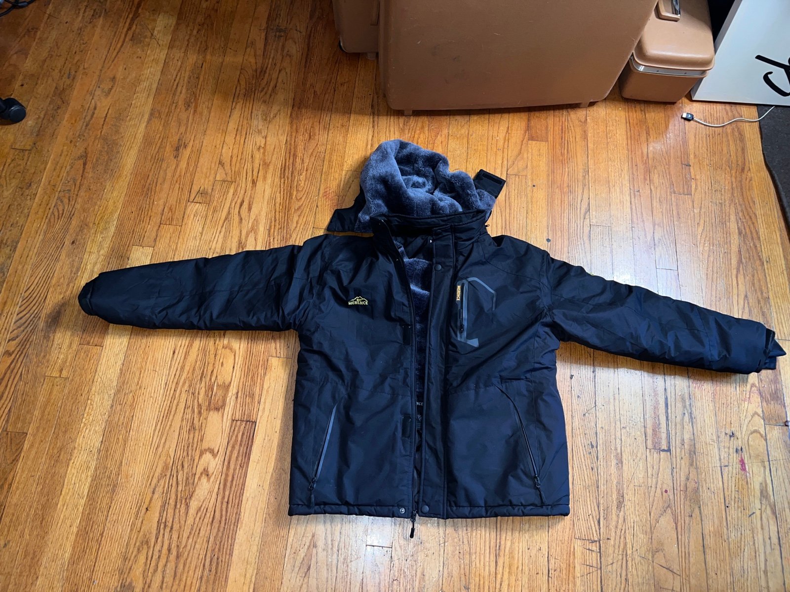 merence coat men’s jacket ski powder skirt size large