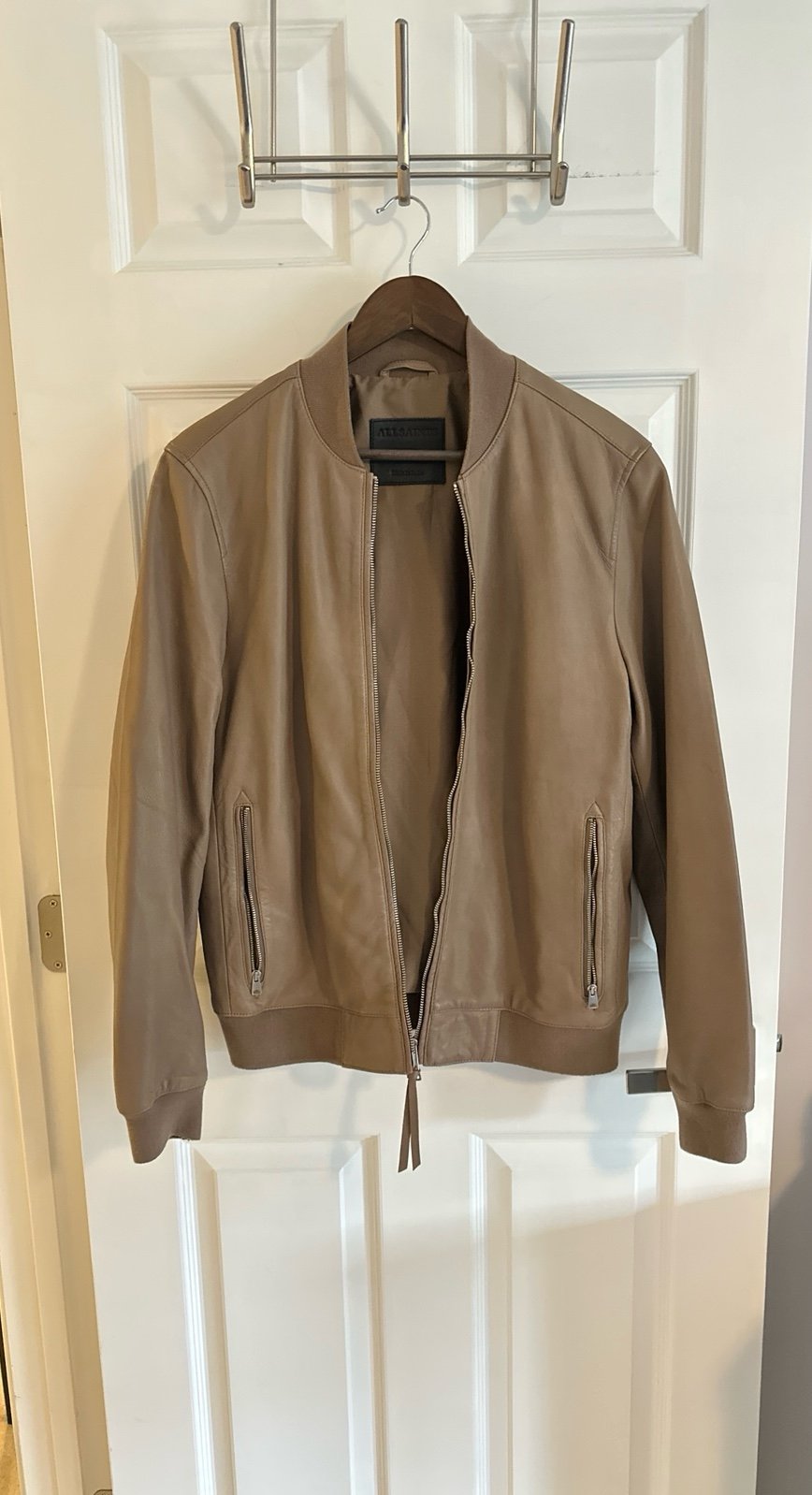ALLSAINTS Medium Tan Leather Jacket