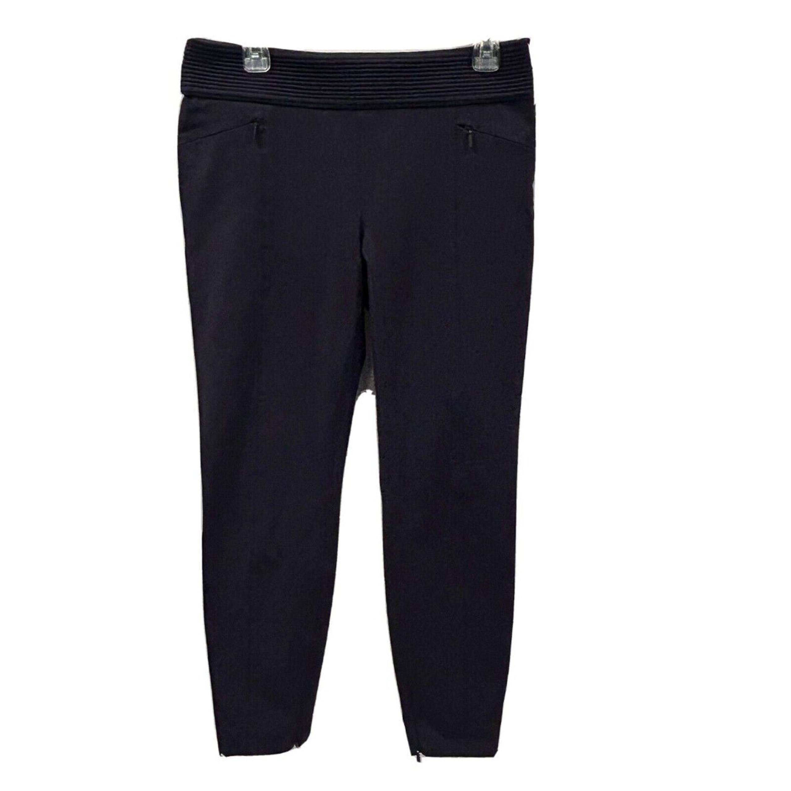 Boss Hugo Boss Pants Women's Size 6 Dress Navy Blue Side & Ankle Zippers Tapered