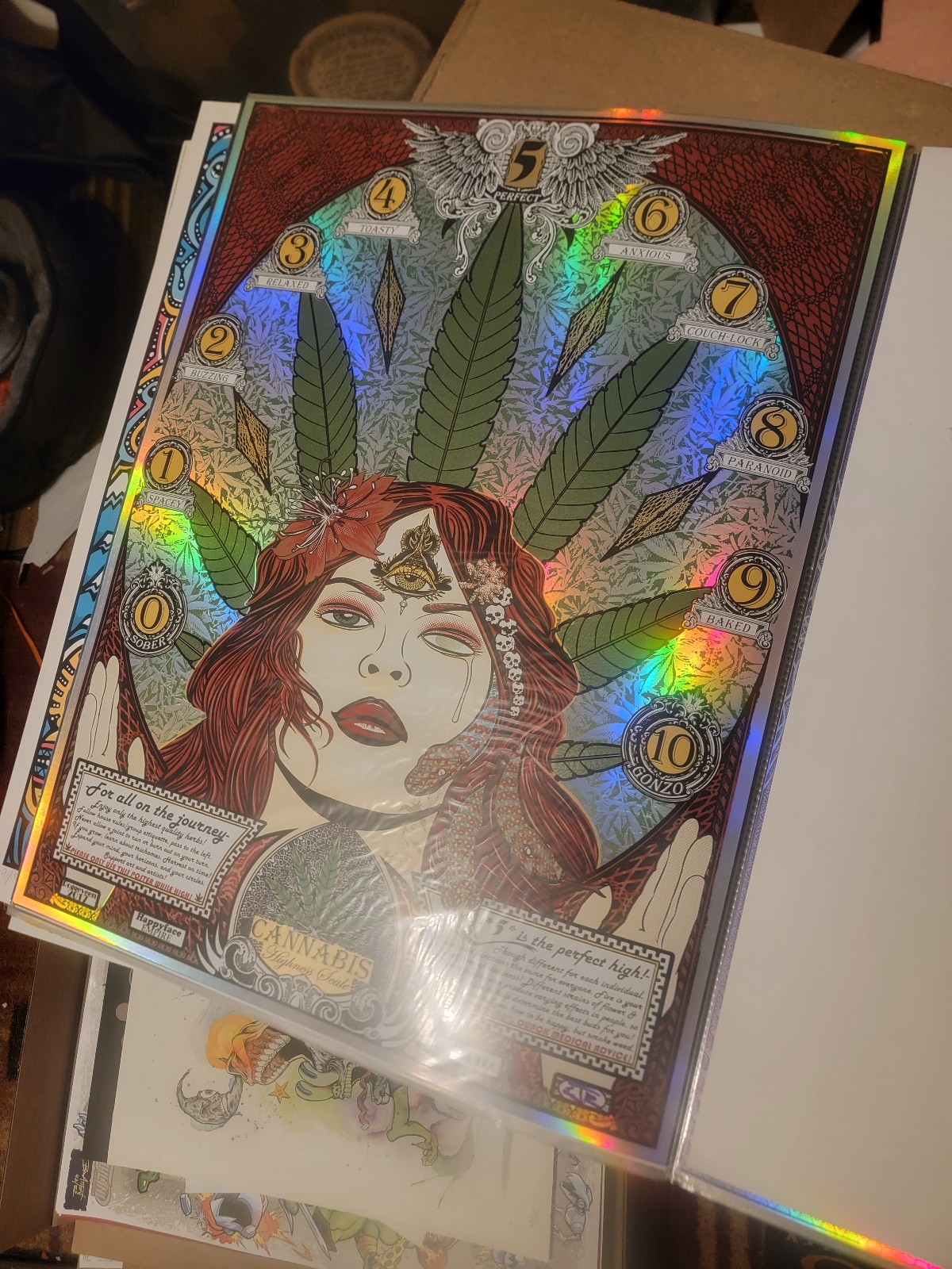 High foil cardhigh chart foil poster/print