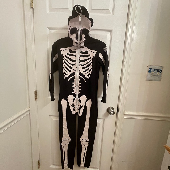 TipsyElves One Piece Unisex Zip Up Mask Skeleton Jumpsuit NEW YOUTH XL