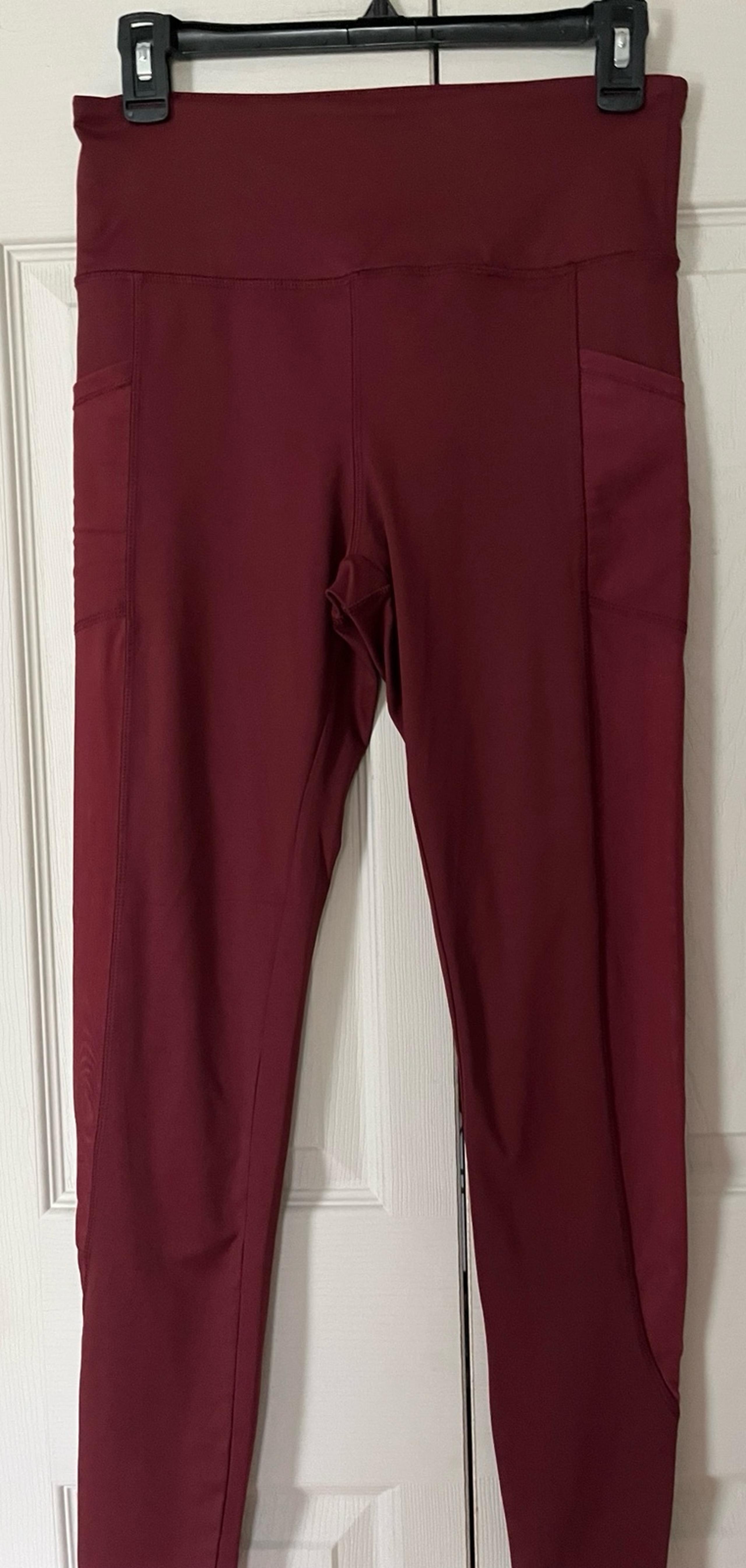 FOREVER 21 Womens Maroon Mesh Leggings, Size M