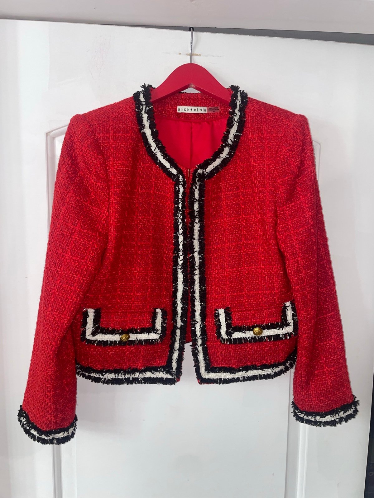 Alice + Olivia tweed jacket size medium