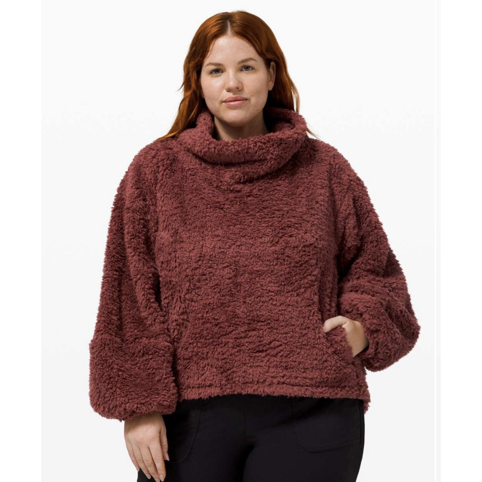 Lululemon Women’s Warm Restore Sherpa Fleece Pullover Savannah Size XS/S