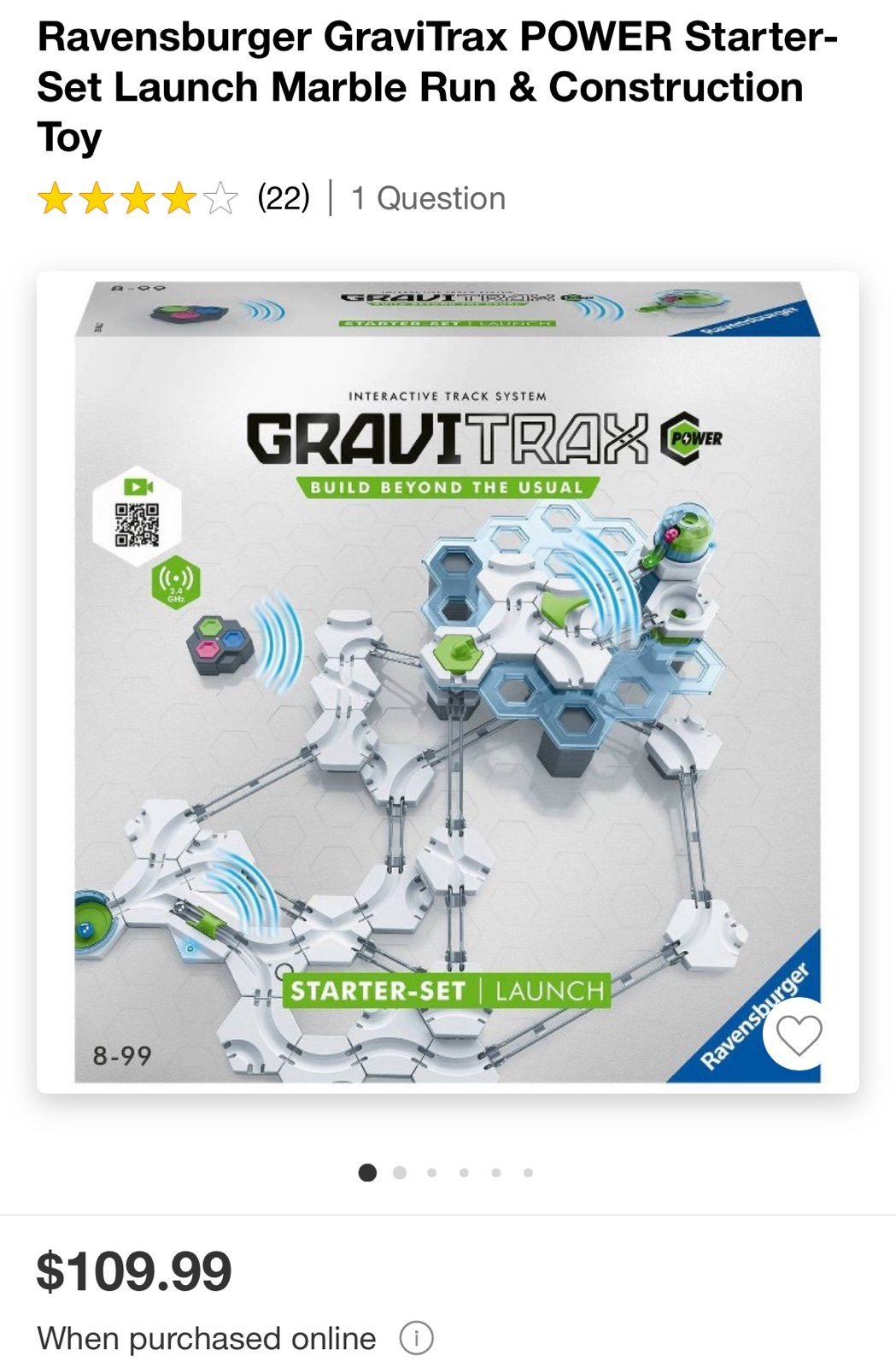 Ravensburger GraviTrax POWER Starter-Set Launch Marble Run & Construction Toy