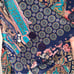 Vintage Dress 70s Paisley Shirt Dress Navy Blue Printed Short Sleeve Leslie Fay