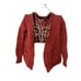 Nice Vintage Free People Red Weekend Getaway Alpaca Blend Cardigan Women's Size