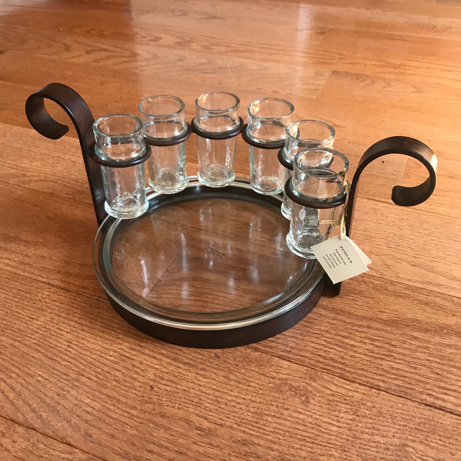CUTE SHOT GLASS SET W HOLDER TRAY