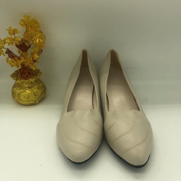 big sale Closed Women Beige Round Shoes Heels Low Pumps Toe Women big sale Closed Women Beige Round Shoes Heels Low Pumps Toe Women