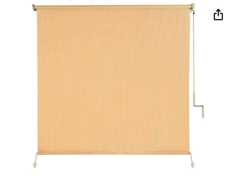 Cicada Speech Outdoor Roller Shade 6x6’ (Wheat)