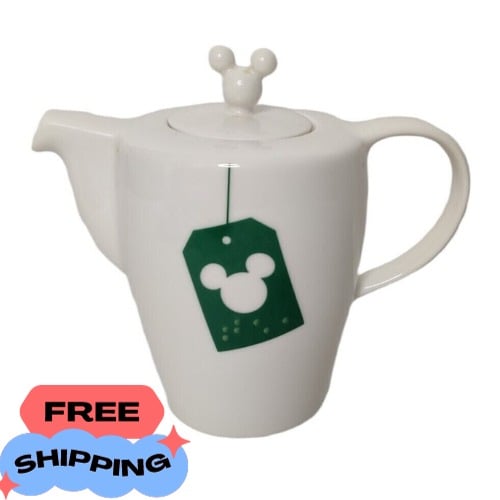 Walt Disney World Mickey Mouse Braille Green Teapot