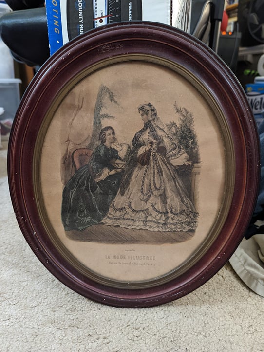 Framed Artwork of La Mode Illustrée (Journal de la Famille) Unknown Year/Edition