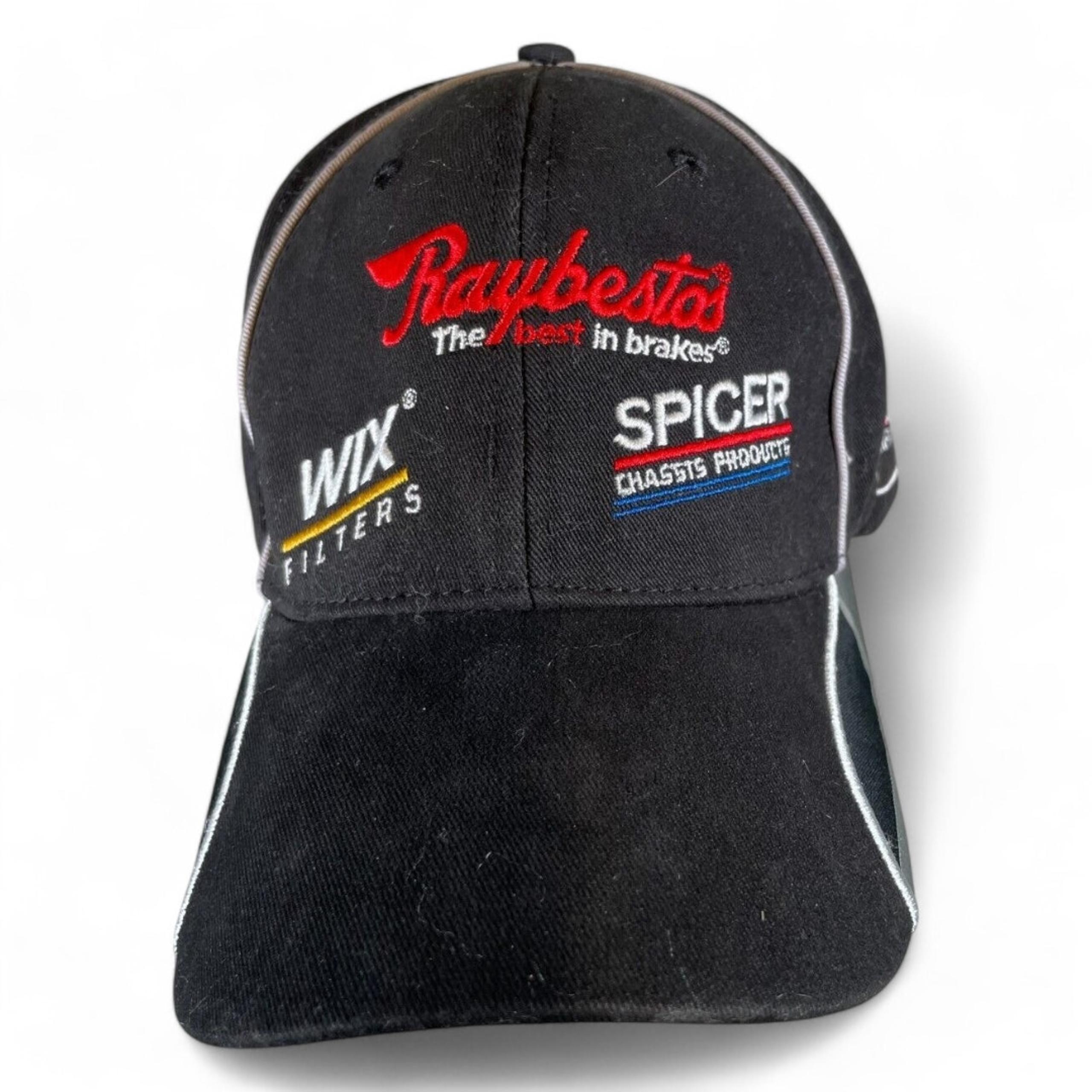 NASCAR Raybestos Wix Spicer Affinia Motorsports Black Cap Embroidered Logos
