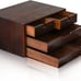 Bamboo Desk Organizer, Bamboo Storage Cabinet Box with 4 Drawer for Letters