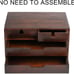 Bamboo Desk Organizer, Bamboo Storage Cabinet Box with 4 Drawer for Letters