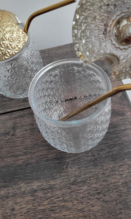 Glass Cup with Straw and Removable Lid