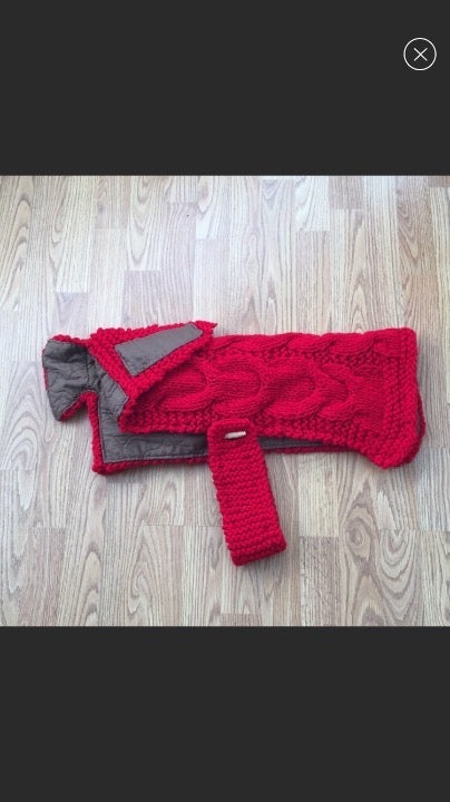 Handmade Knit Dog Sweater
