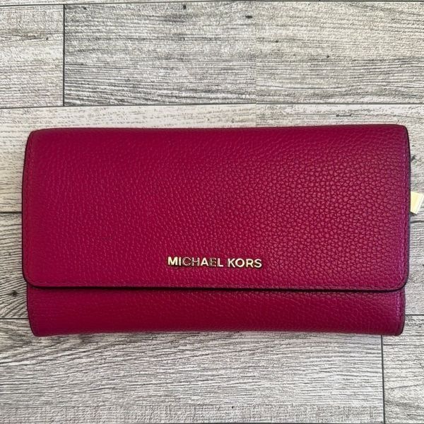 Michael Kors Pink Pebbled Leather Wallet