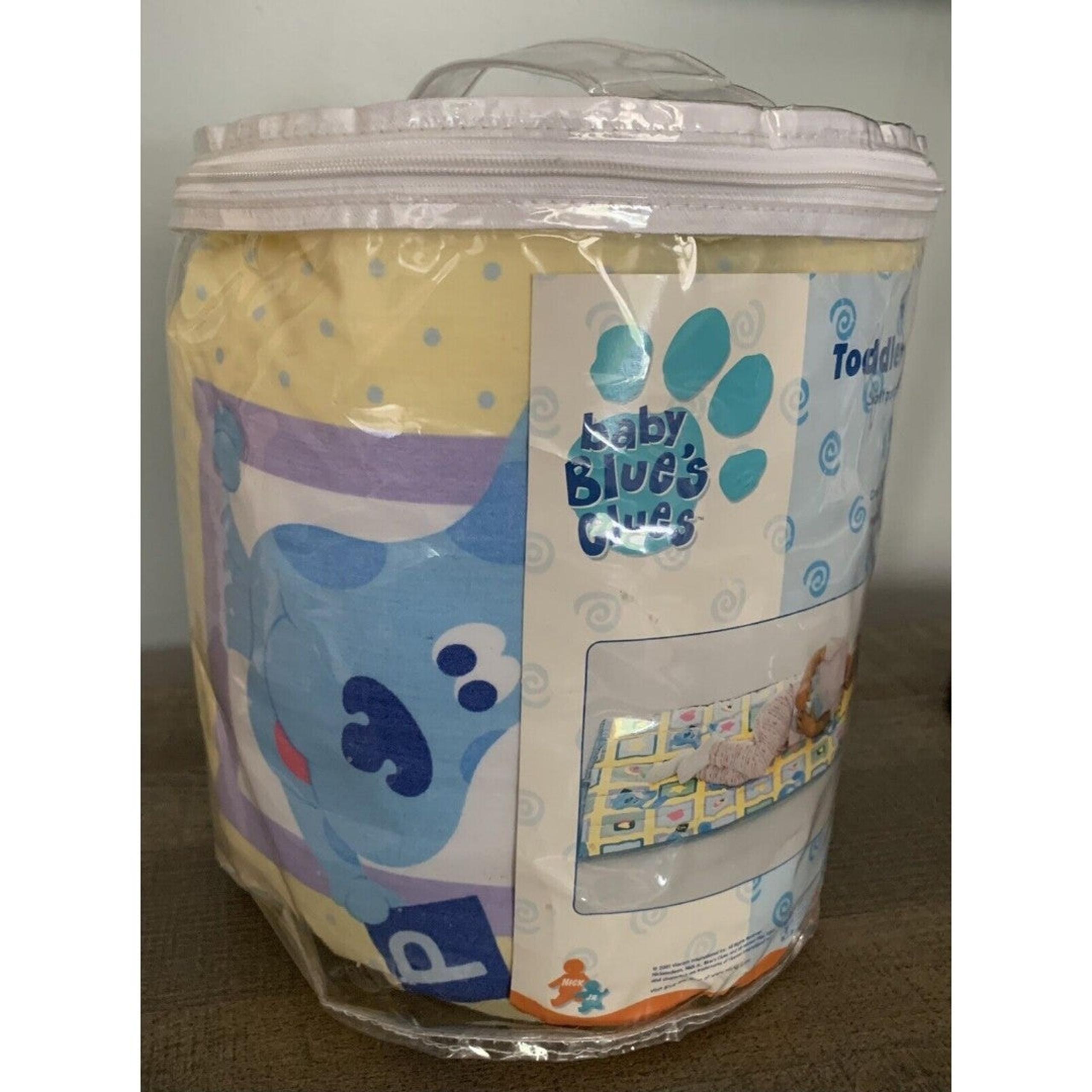 Baby Blue's Clues Rolled Toddler Travel Nap Mat with Pillow and Case with Handle