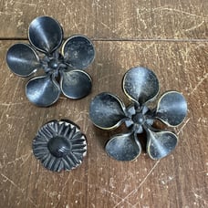 Antique Bakelite?? Set of 3 Flower Floral Shoe Pin Decorative Ornaments