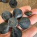 Antique Bakelite?? Set of 3 Flower Floral Shoe Pin Decorative Ornaments