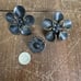 Antique Bakelite?? Set of 3 Flower Floral Shoe Pin Decorative Ornaments