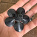 Antique Bakelite?? Set of 3 Flower Floral Shoe Pin Decorative Ornaments