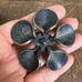 Antique Bakelite?? Set of 3 Flower Floral Shoe Pin Decorative Ornaments
