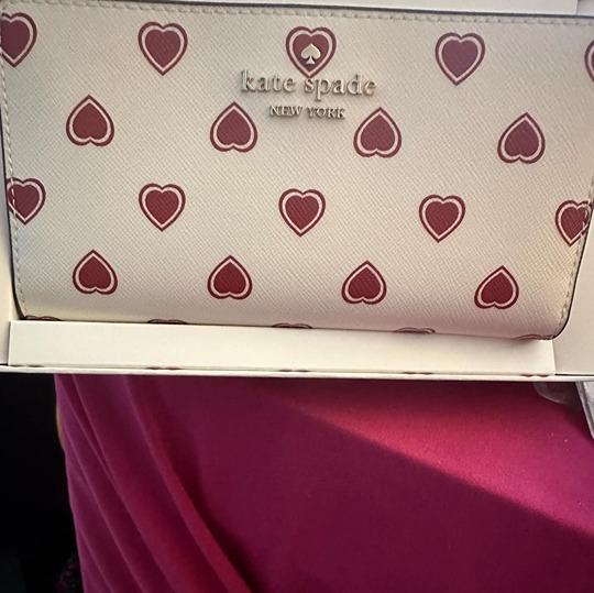 Kate Spade Madison Heartfelt Large Slim Boxed Bifold Wallet KF345 Hearts