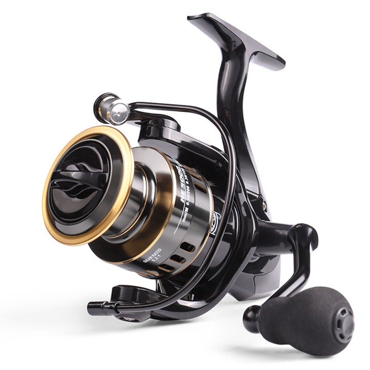 Black and Gold Fishing 4000 Metal Spool Fishing Spinning Reel