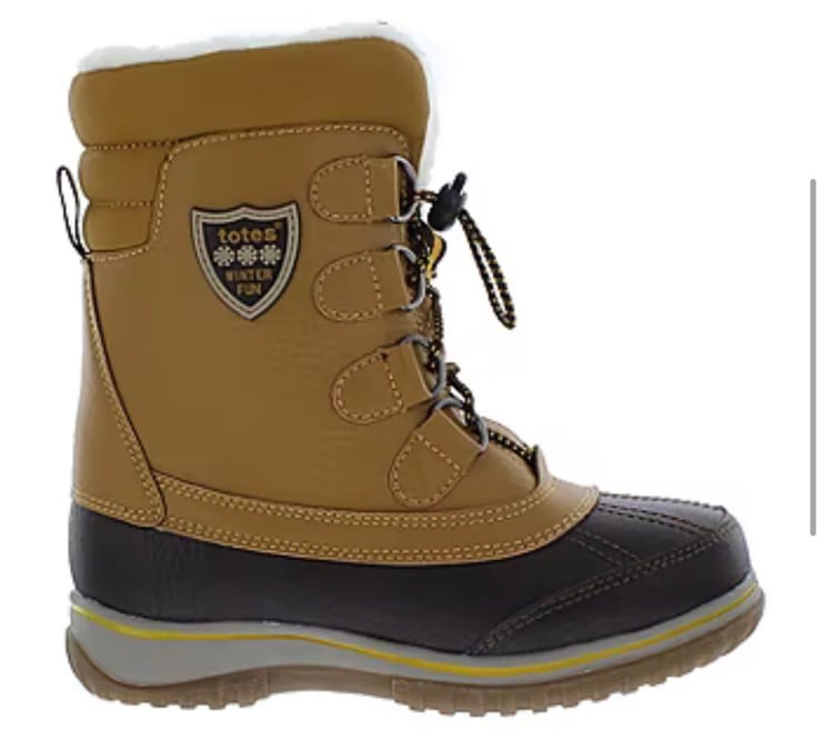 Totes Little & Big Boys Morris Fleece Lined Insulated Flat Heel Winter Boots