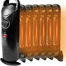 Oil Filled Radiator Heater Electric - Portable Space Heater with Thermostat, Ove