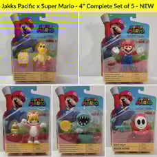 Jakks Pacific x Super Mario - 4 Complete Set (Koopa/Mario/Peach/Plant/Shy) NEW