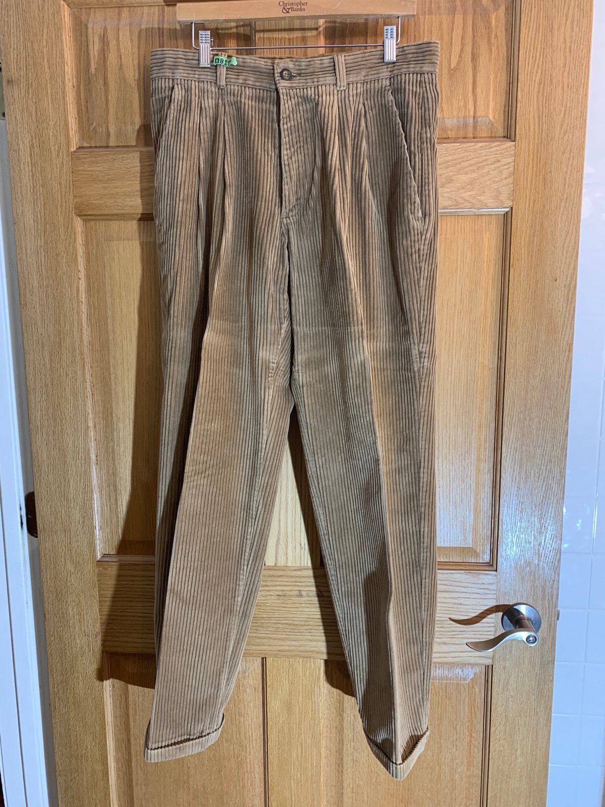 New Man Les Universal Tan Corduroy Pants - Men’s Size 34x32 - Made In France