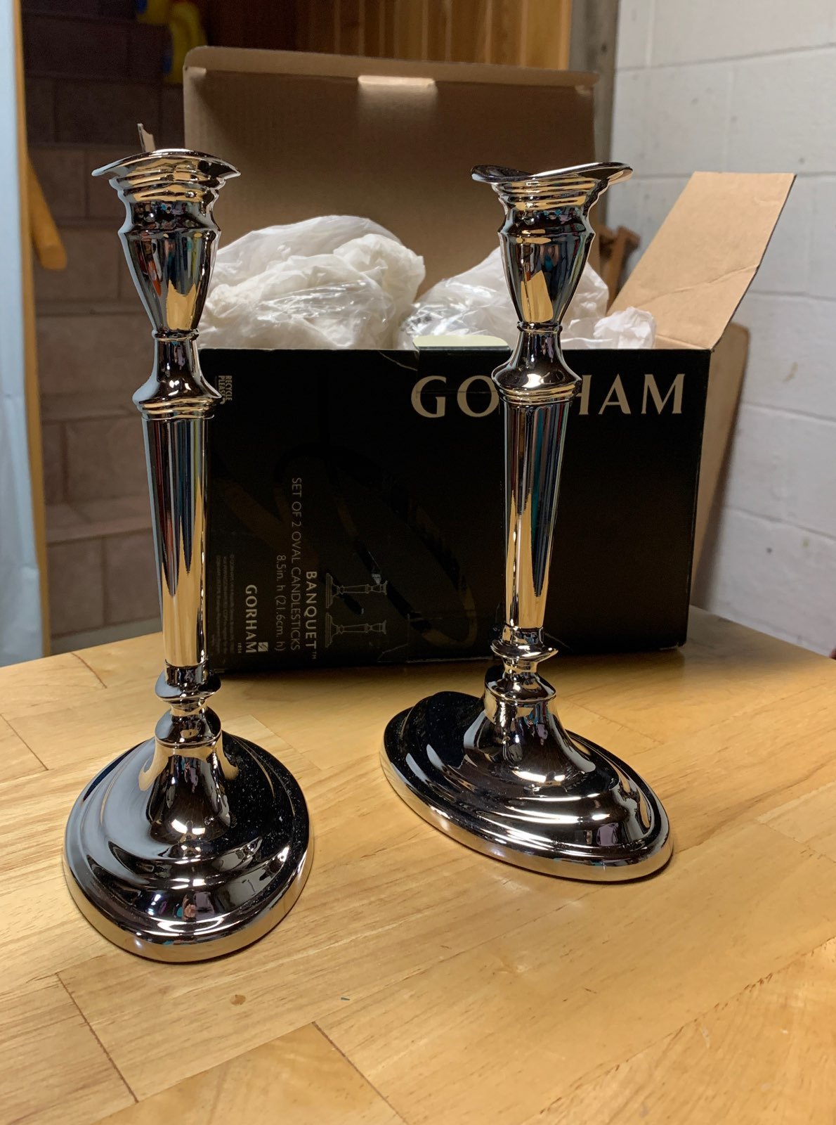 Gorham silver candle stick set