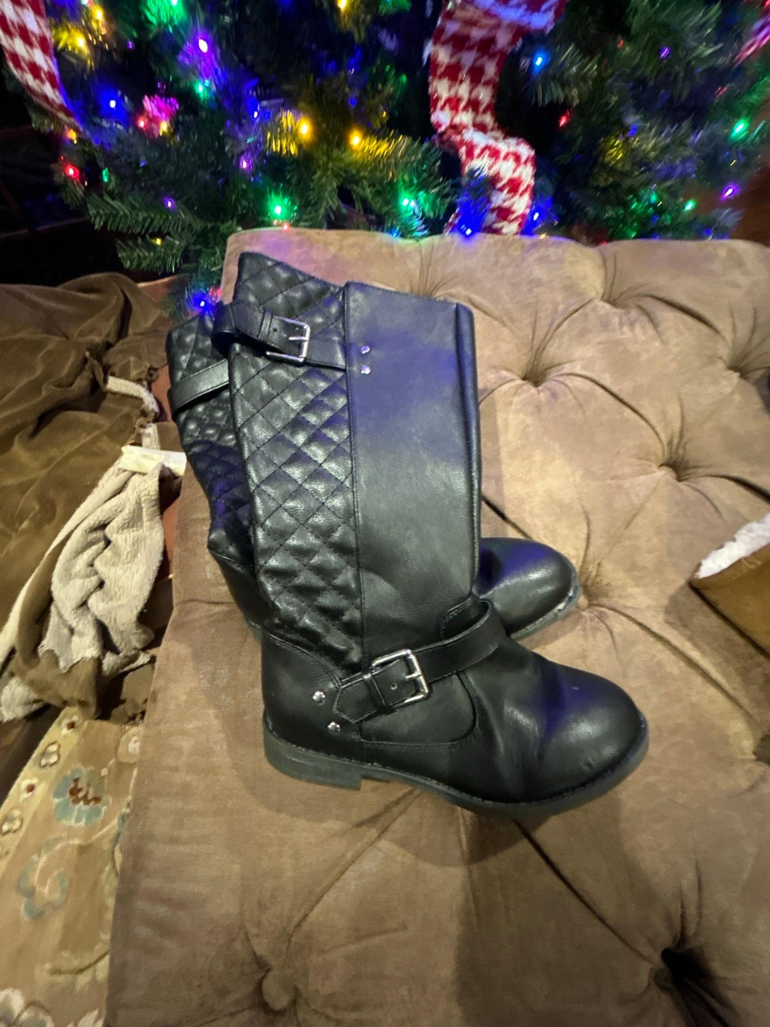 Girls high black boots