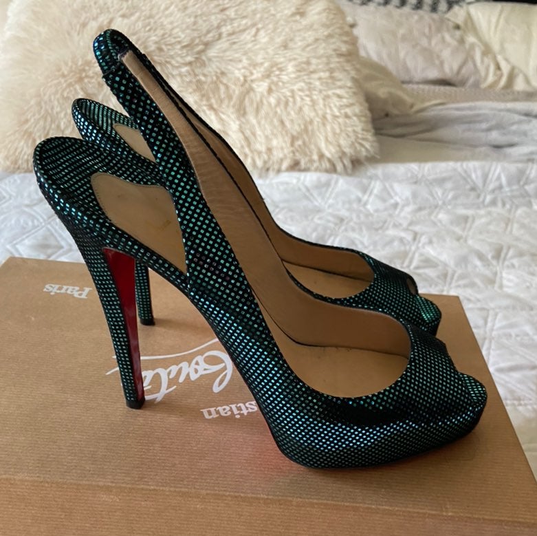 Christian Louboutin Prive Suede sling back Heels